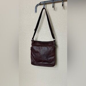 Jack Georges Voyager Crossbody Bag model #7312 brown leather Unisex